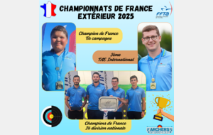 Les médaillés aux Championnats de France extérieur