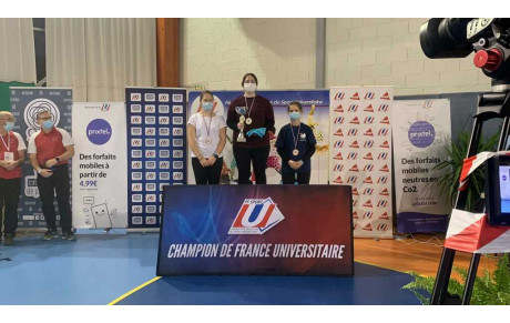 Championne de France Universitaire le 03 février 2022 